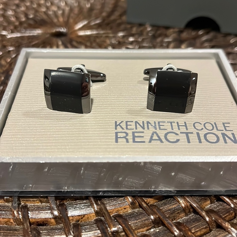 Kenneth Cole Brand New Black Cufflinks